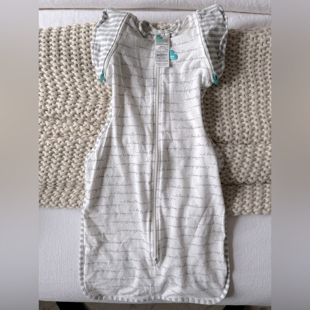 Love to Dream Gray and White Kids Pajamas Sleep Sack